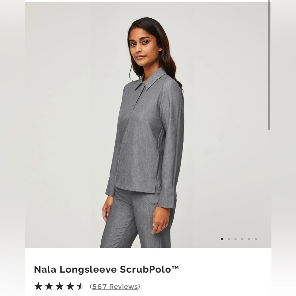 Figs Graphite Long sleeve ScrubPolo
NWOT